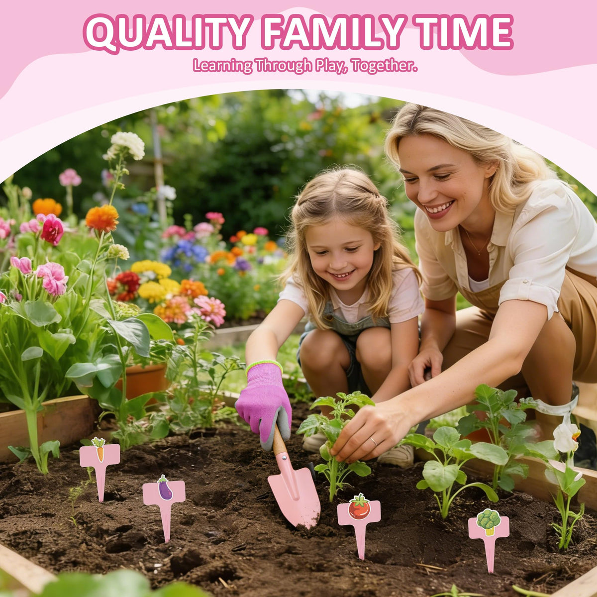 Cossy Kids Gardening Set gloves provide breathability to keep little hands comfortable