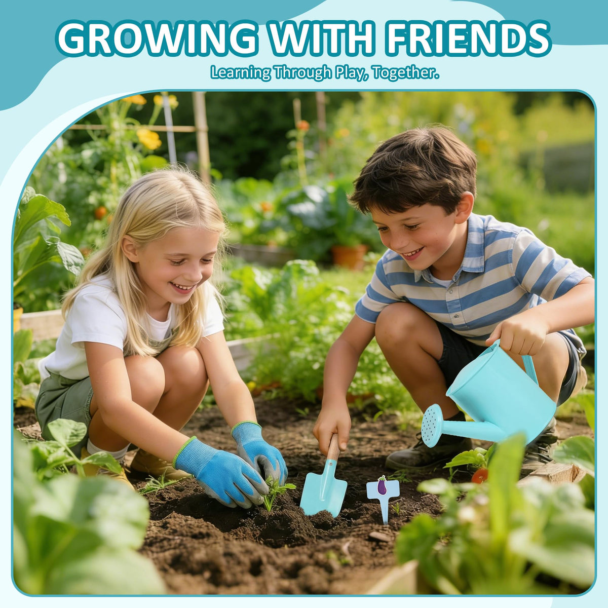 Cossy Kids watering can 22oz, easy to carry and pour for beginners.