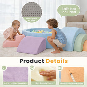 cossy lightweight blocks store easily inside the ball pit