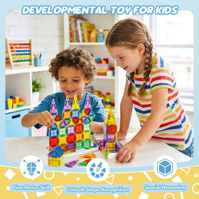 Cossy Mini Magnetic Tiles with smooth edges for safe handling.