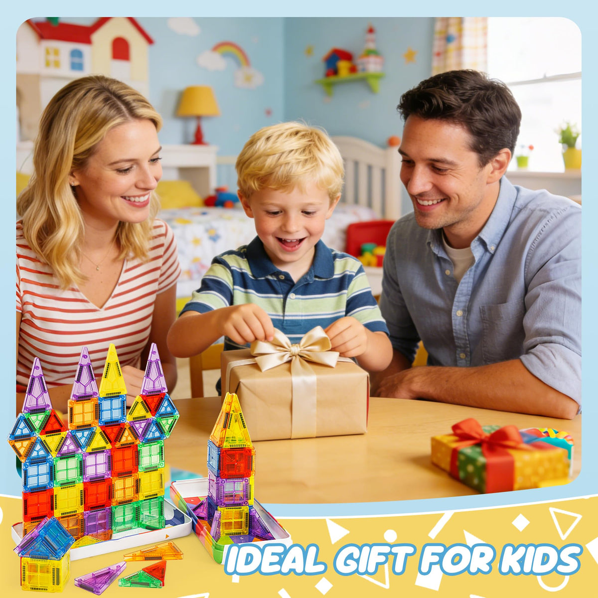 Cossy Mini Magnetic Tiles ideal for travel use on plane or car.