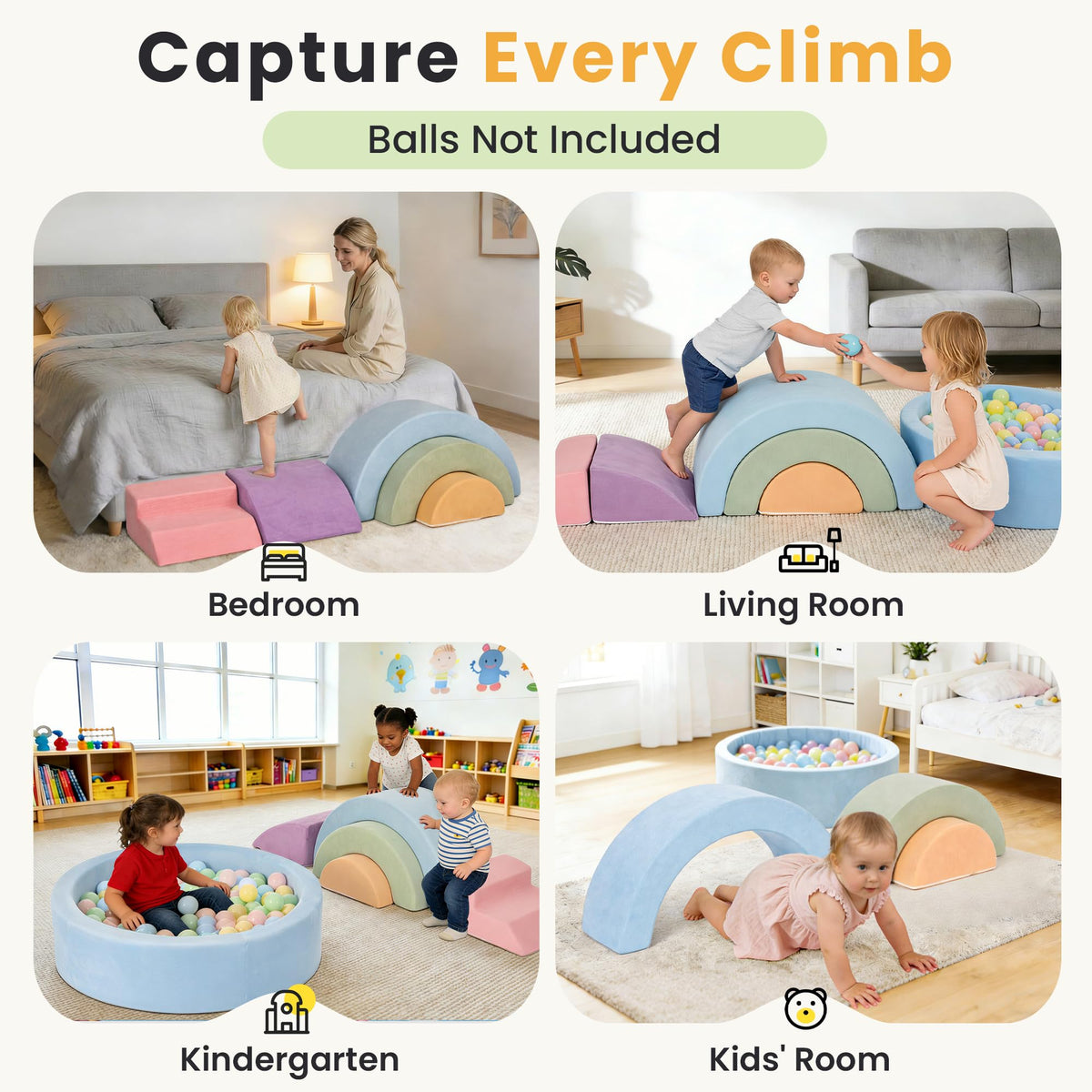 cossy modular design invites easy rearrangement in playrooms
