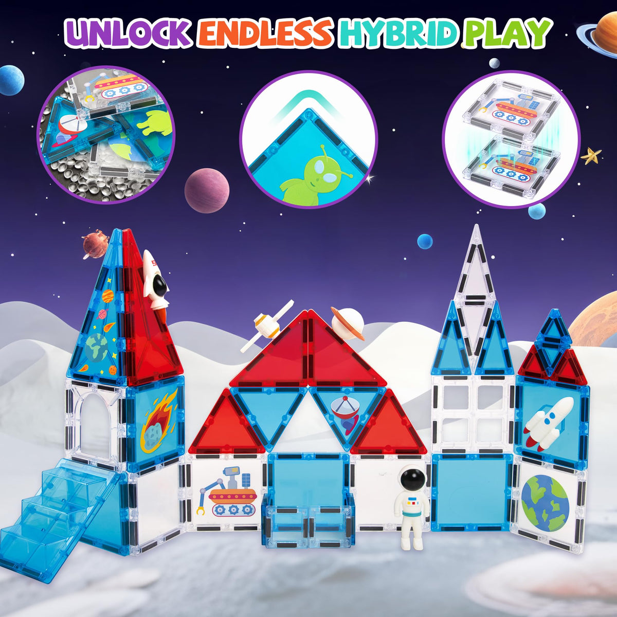 Cossy space tiles moon adds hands-on space exploration fun