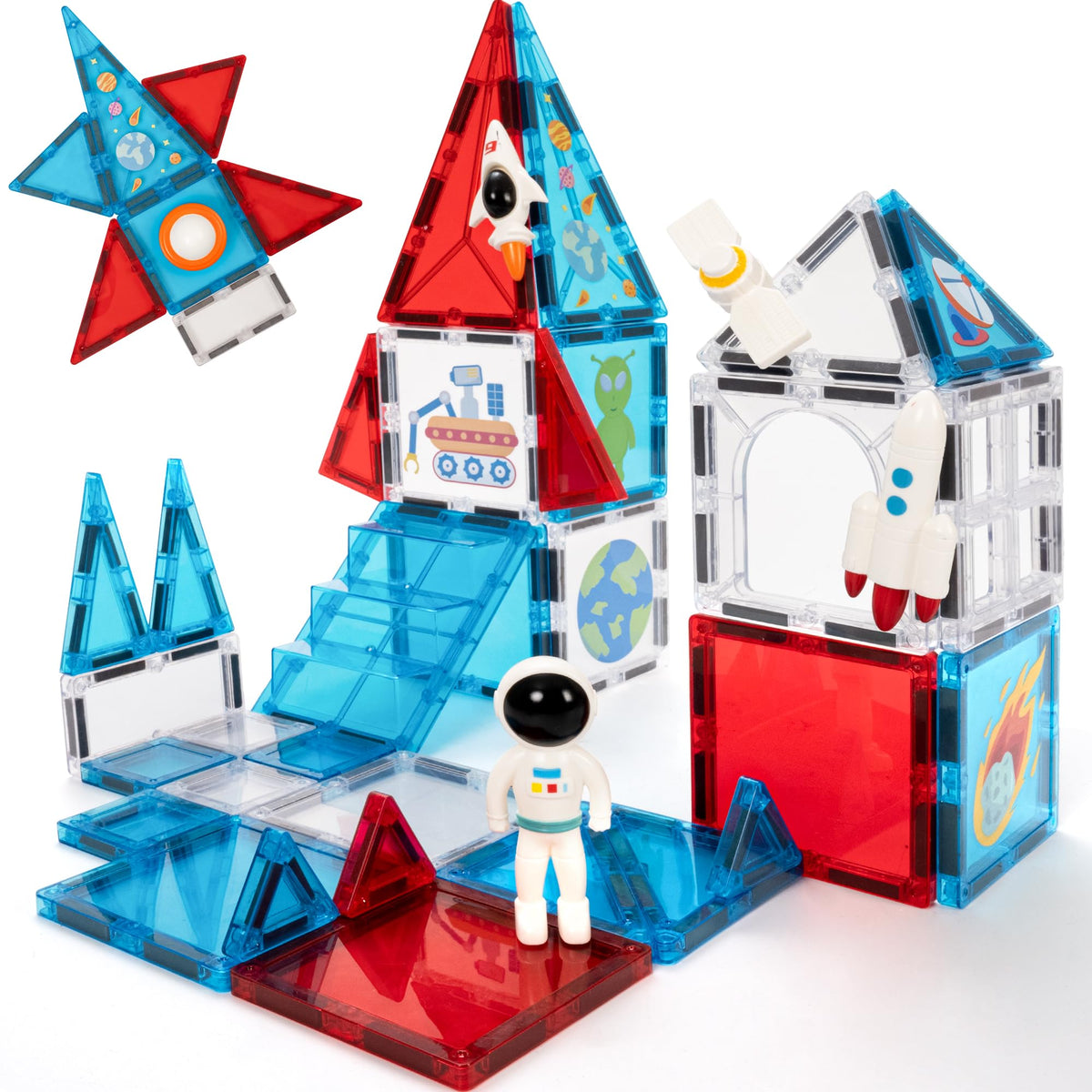 Cossy space tiles rocket for imaginative play and STEM exploration