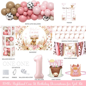 Costova Highland Cow boho pink backdrop creates a dreamy photo wall