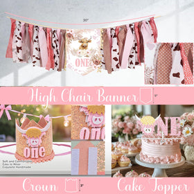 Costova Highland Cow cake topper adds a cute focal point to the birthday cake