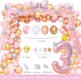 Costova Princess pink tulle curtain adds elegant dreamy drape