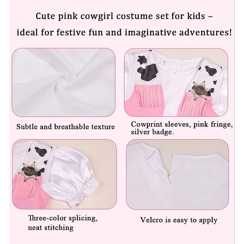 Costumerry cowgirl complete outfit ready for Halloween and pretend play