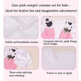 Costumerry cowgirl complete outfit ready for Halloween and pretend play