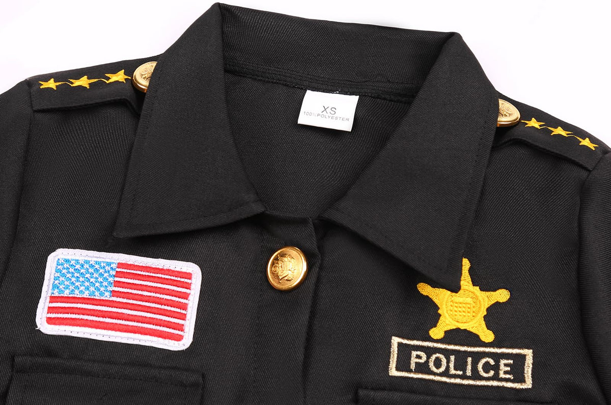 Costumerry badge adds official detail for immersive role-play scenarios.
