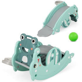 Costzon 4-in-1 toddler slide rocking toy shown for indoor and outdoor fun.