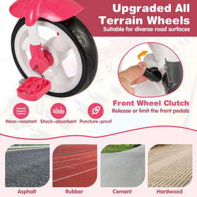 Costzon tricycle pink durable wheels deliver a smooth ride