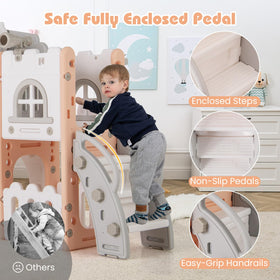 Costzon 8-in-1 enclosed steps emphasize safe climbing for little feet