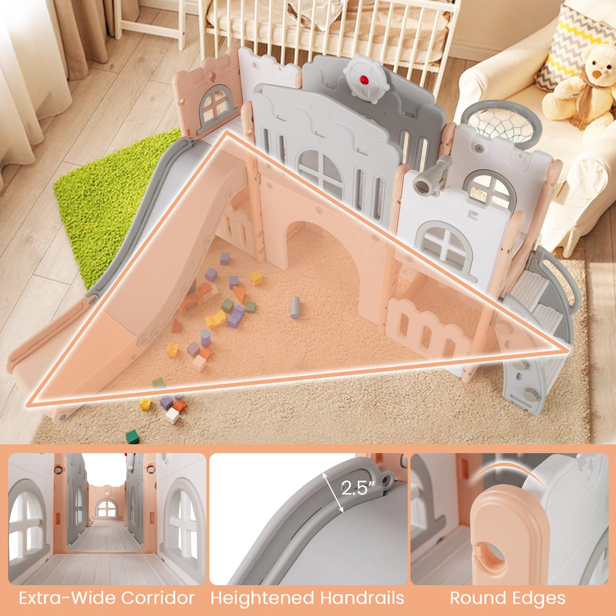 Costzon 8-in-1 storage space keeps toys organized after play