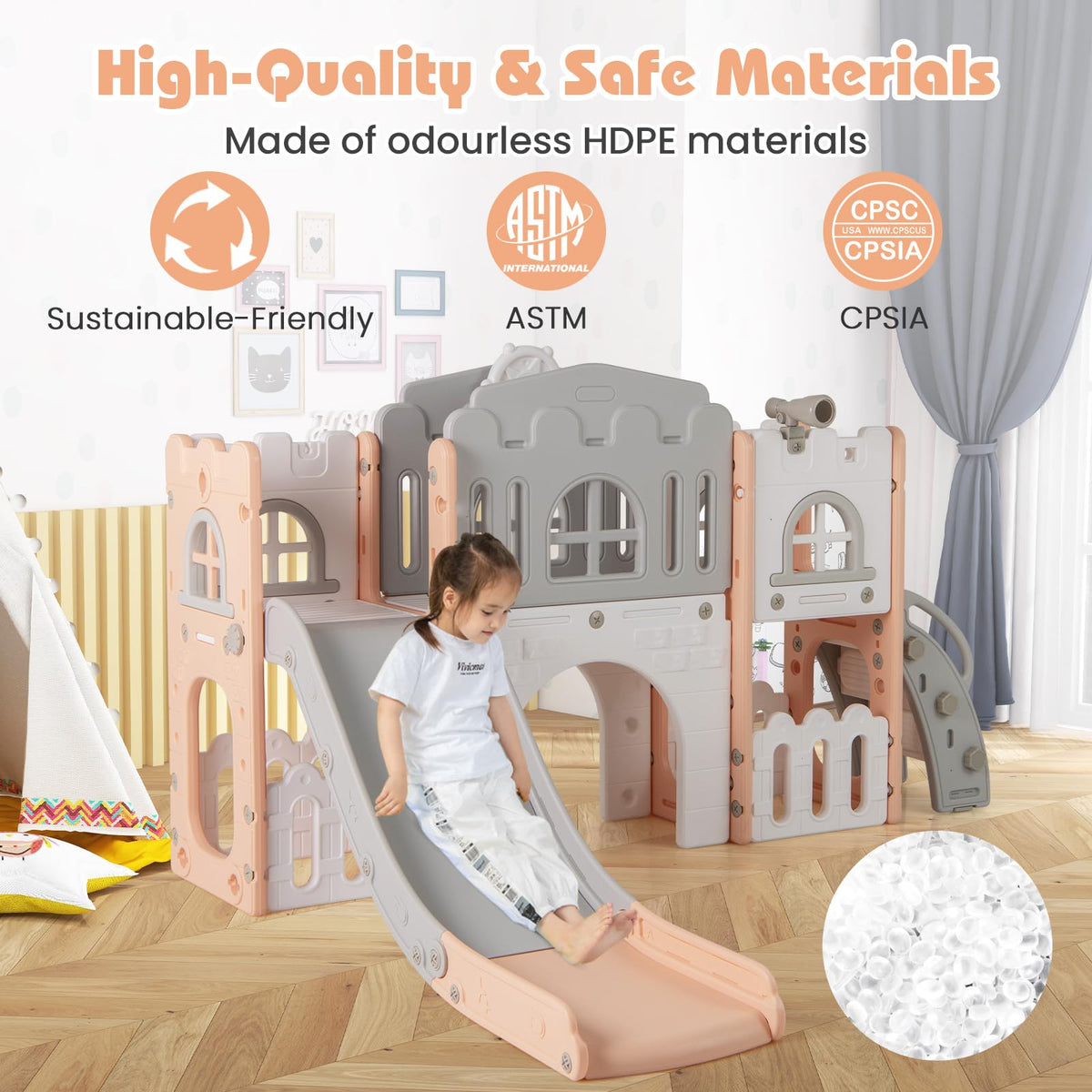 Costzon 8-in-1 triangle structure offers stable playtime