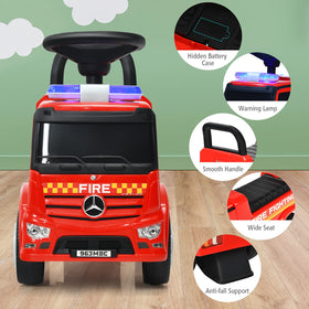 Costzon fire truck ride-on horn button demo for interactive play