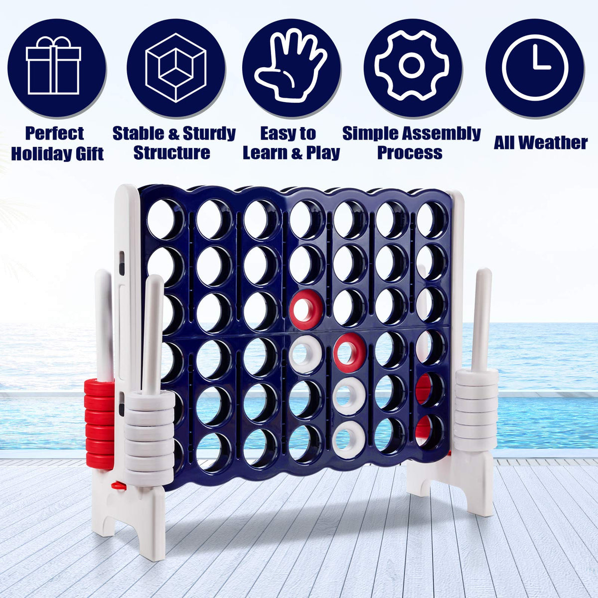 Costzon Giant 4-in-A-Row a colorful holiday gift option.