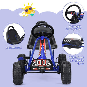 Costzon Go Kart handbrake demonstrates immediate stopping for safe fun.