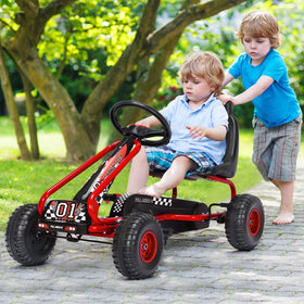 Costzon Go Kart pedals enable forward motion without batteries.