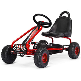 Costzon Go Kart steering wheel for precise control on outdoor rides.