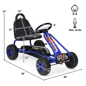 Costzon Go Kart sturdy frame shows durability for outdoor adventures.