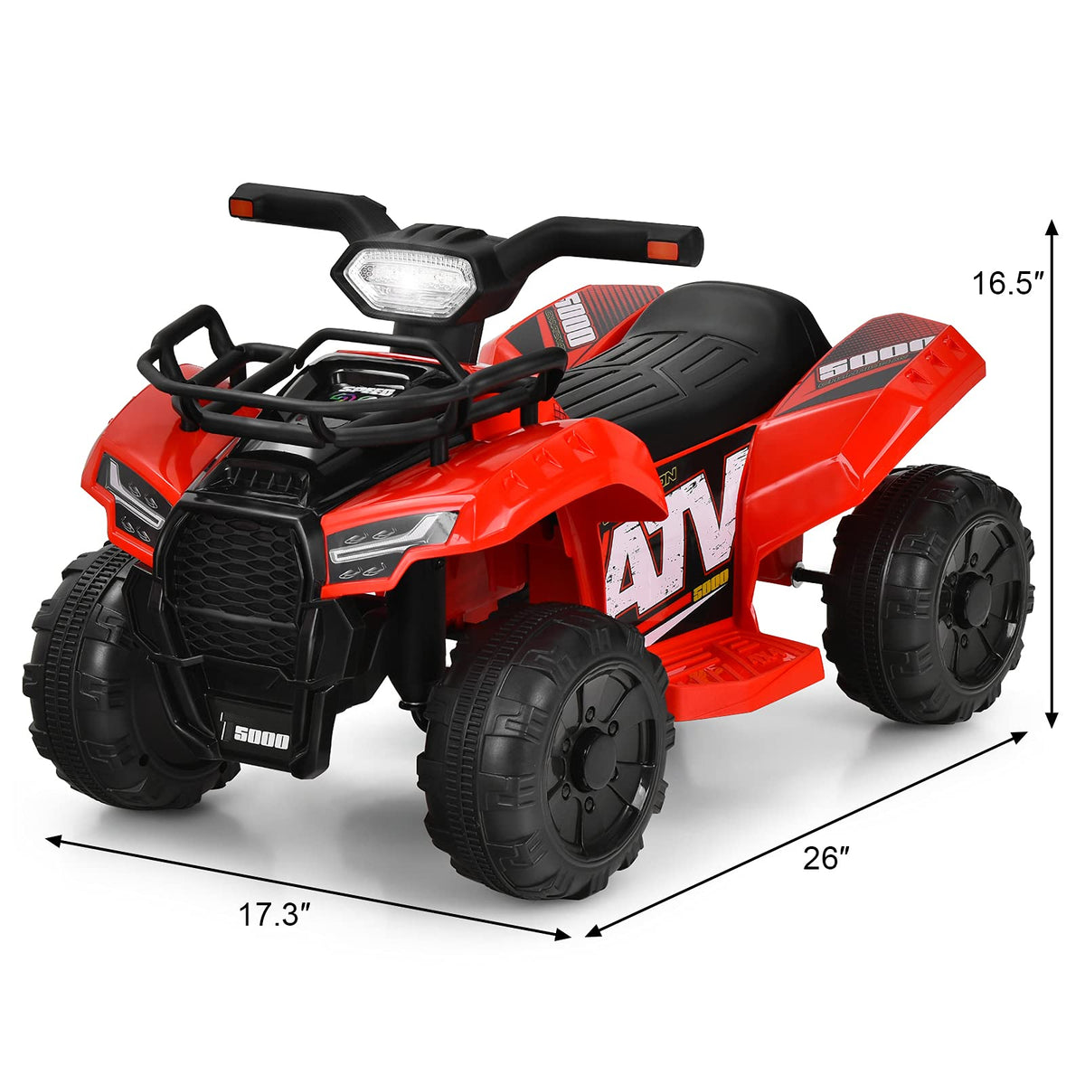 Costzon ATV thickened wheels handle indoor floors and outdoor pavements.