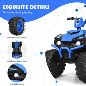 Costzon Kids ATV blue dashboard emphasizes interactive controls for immersive play