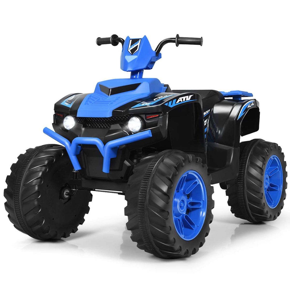 Costzon Kids ATV blue front view shows a safe ride design for outdoor play