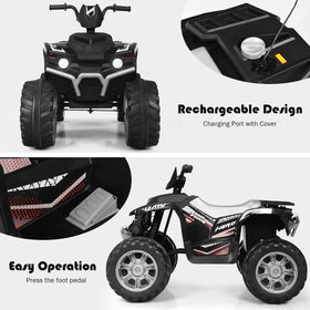 Costzon Kids ATV dashboard and music connection for personalized play