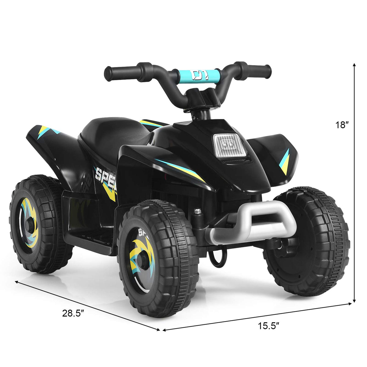 Costzon Kids ATV usable on wood floors and pavement for versatile riding
