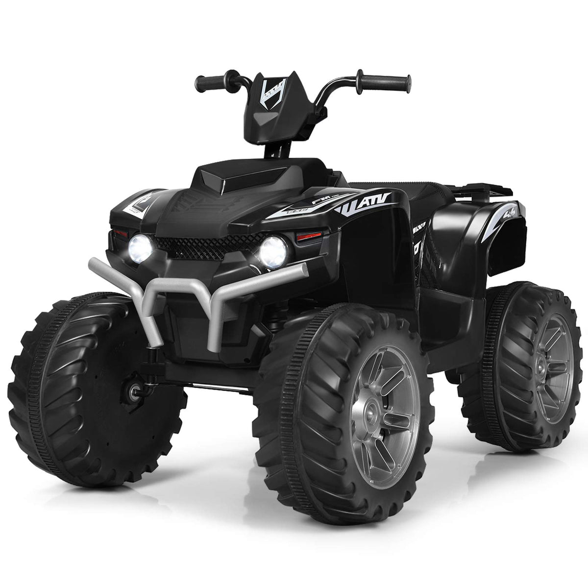 Costzon Kids ATV with LED headlights lighting the path for safe night riding