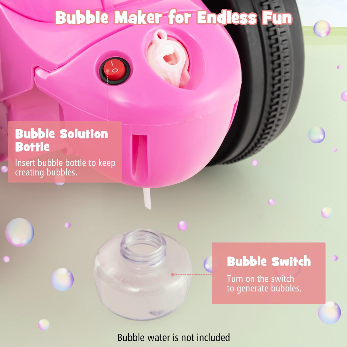 Costzon Kids Motorcycle dashboard with music button for added enjoyment