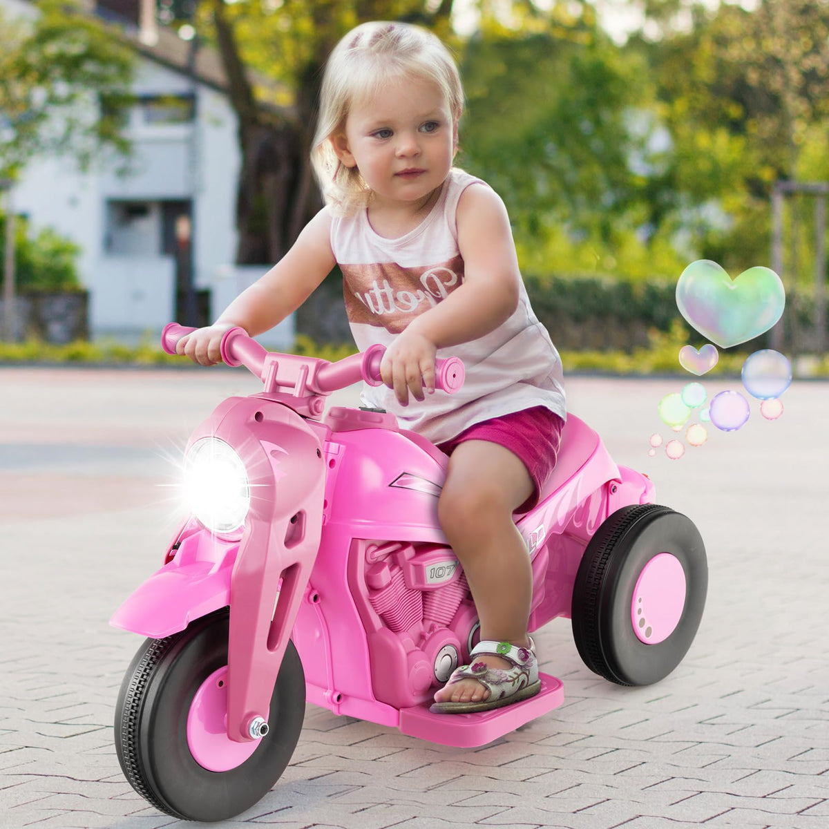 Costzon Kids Motorcycle LED headlight for safer night rides