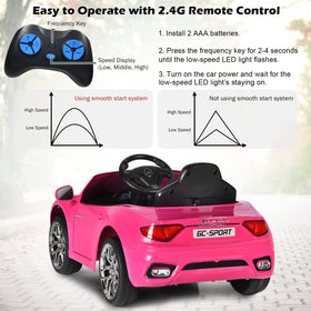Costzon Maserati 12V ride-on car rear view highlights sturdy build and stability