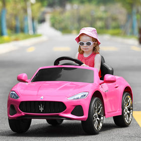 Costzon Maserati 12V ride-on car safety seat ensures comfortable ride