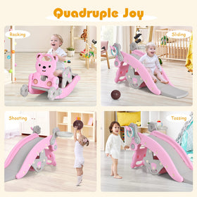 Costzon Pink Bear detachable stool feature for flexible seating during play.