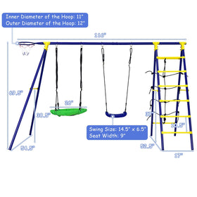 Costzon plastic belt swing ready for energetic kids