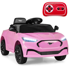 Costzon ride-on car Ford Mach-E pink front view for kids' play