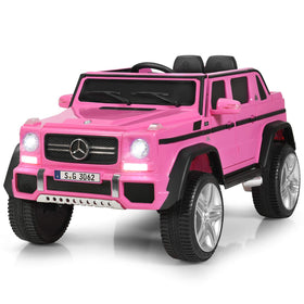 Costzon licensed Mercedes-Maybach ride-on car front view pink for kids