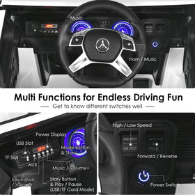 Costzon Maybach ride-on car with horn and music enhances pretend journeys