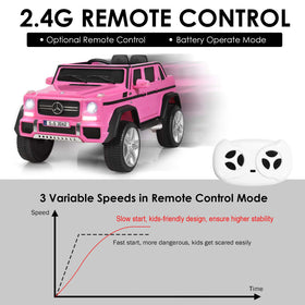 Costzon licensed Mercedes-Maybach ride-on car pink side view