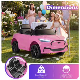 Costzon ride-on car pink LED-lights for immersive play