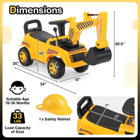 Costzon Ride On Excavator anti-rollover device enhances child safety.