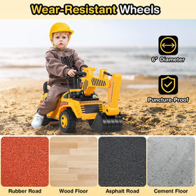 Costzon Ride On Excavator foot-to-floor design for easy ground contact.