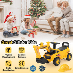 Costzon Ride On Excavator front arm and bucket control enables engaging pretend digging.