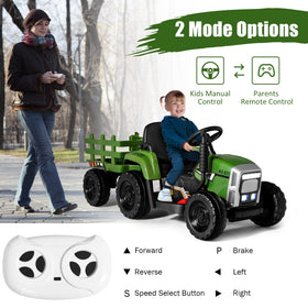 Costzon ride-on tractor bright LED headlights for visibility during evening play