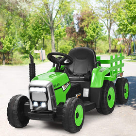 Costzon ride-on tractor in outdoor play with family