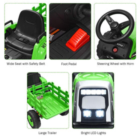 Costzon ride-on tractor remote control operation for parental guidance