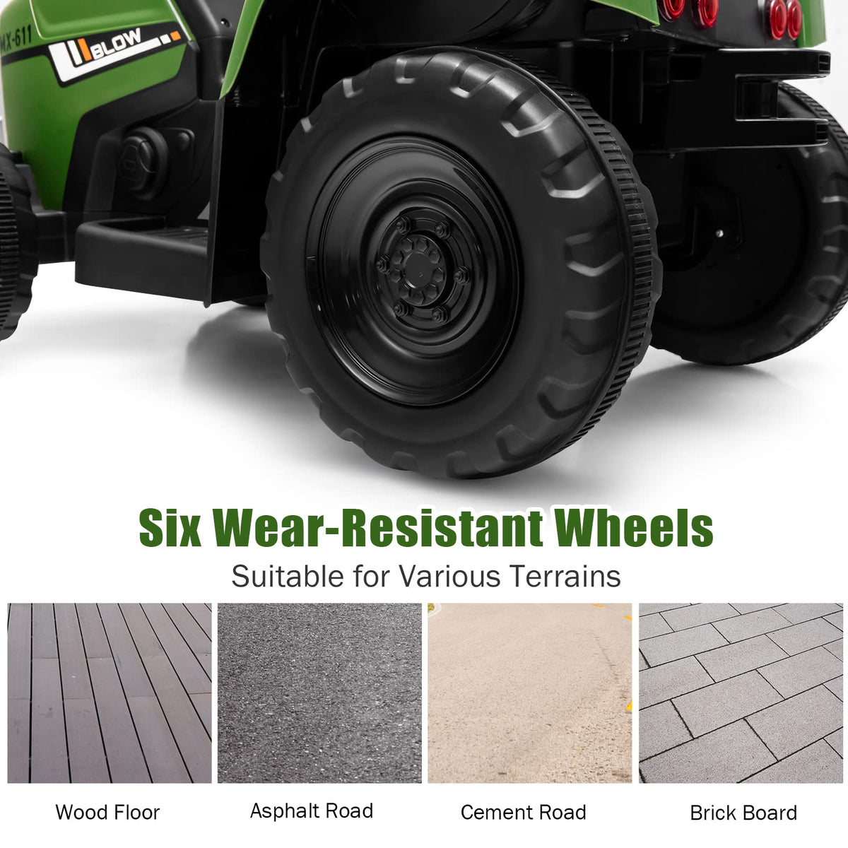 Costzon ride-on tractor safety seatbelt and armrests for secure seating