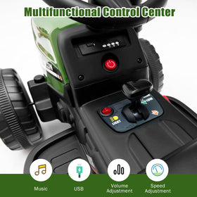 Costzon ride-on tractor steering wheel and horn for a realistic experience